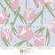 big rose flower printed stretch bikini fabric for summer sportswear