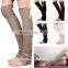2015 Christmas straight thick leg warmers with button lace knitting boot cuffs