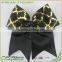 3" Black and White Chevron Cheer Bow