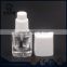 Fancy 6ml square clear glass UV gel polish bottle