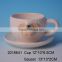 High quality ceramic sheep cup with saucer set,ceramic sheep coffee cup and saucer set