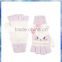 acylic/wool fluffy spotty deer capped knit animal mitten for young girls