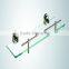 Fashionable Stainless Steel Wall Hanging Double Glass Shelves