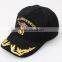 short brim military style baseball cap