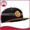 Smiley Face Embroidered Two Tone flat bill hip hop snapback cap