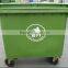 outdoor plastic dustbin/waste container with lid and four wheels 660Litre