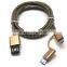 Universal Double Sided USB Cable 3.0 2 in 1 Fast Charging & High Speed Data Cable For Android phone