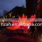 Outdoor Advertising Red inflatable Lotus with LED Lights