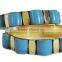 Brass & Resin fashion bangles/Fancy resin bangle set /resin expandable bangle/Clear Gold type brass & resin bangles