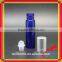 Supply perfume bottle 5ml 10ml 15ml 20ml glass roll on perfume bottles blue with aluminum lid