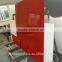 Red and white glass mirror