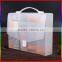 eco recyclable clear pvc large plastic box with handle