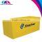 custom trade show promotion heavy gold tablecloth