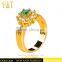 Jingli jewelry Green Stone Gold Plated Ring (YJ-348)
