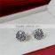 Cheap Chinese Round Shape Sterling Silver Woman Stud Earring With Butterfly