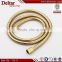 Gold shower hose extension, shower flexible stainless steel hose, 1.5m hot water flexible hose