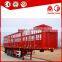 3 axles curtain side fence cattle trailer for sale