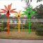 Home garden decorative 16.5ft Height outdoor artificial green flashing LED solar lighted up Date palm trees with bark EDS06 1417