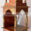 Hand Painted Copper Finish Mini Wooden Temple With Drawer
