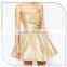 Sexy Free Shipping Porm Dress Gold Sequin Spaghetti Strap Ball Gown