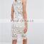 China fashion clothing/Embroidered Lace Hanky Hem Dress