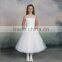 white flower halter kids evening gowns