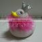 wholesale promotional fur scarf rubber duck with boa