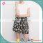 latest fancy girl sexy floral print pattern mini skirts top designs