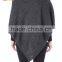 Classic Black Cashmere Poncho Wrap Poncho Knitted