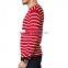 Round neck stripe long sleeve knit fashionable sweaters for men
