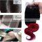 Unprocessed Ombre Wave Hair 3 Bundles With 4"X4" Lace Closure Peruvian Body Hair
