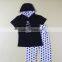 baby clothes 2017 short sleeve hooded t-shirts with dot print pants outfits girls wholesale boutique clothing