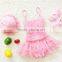 Wholesale Princess Pink Dress Style Swimsuit for Children Models