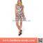 3D Digital Printed Floral Galaxy dog pattern pleated dress for wholesale