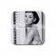 Custom polyester fabric recycled rubber drink coaster with rubber bottom