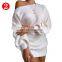 over 10colors stock Fashion Casual Women Lady Jumper Oversized Sweaters Knitted dress sexy off The shoulder knit