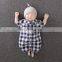 Christmas Winter Newborn Baby Rompers Girl Boy Toddler Plaid Jumpsuit Playsuit Long sleeve short sleeve Clothes Set