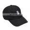 High quality design your own black denim dad hat , washed denim cap