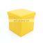 RTS PVC leather folding storage ottoman for home living  furniture foldable storage box