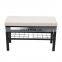 Customized modern and practical metal change shoe stool  Shelves Storage Bench With Seating for living room