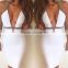 Summer dress in stock wholesale 2015 new white sey classic and elegant bodycon deep V neck women cute summer evening party banda