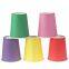 Birthday parties solid color disposable paper cups make cleaning the afterparty really quick and easy