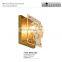 Antique Brass Finish Crystal Wall Sconce For Bedroom Metal Football Crystal Wall Lamp