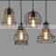 American retro industry Iron cage pendant light for decorate