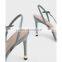 Ladies beautiful wholesale fashion asymmetric strap slingback high heel with ankle strap women sandal shoes