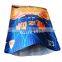 Custom printed smell proof food grade aluminated foil three side seal bag with tear norch for dried snack  food