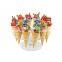 flower shape 6holder for acrylic icecream corn holder display