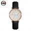 HANNAH MARTIN HM-1072 Women's Simple Quartz Watch Rhinestone Watch Round Leather Strap Women Wristwatches