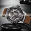 PAGANI DESIGN 2768 Men Quartz Wristwatch Luxury Chronograph Sports Waterproof Analog Leather Watch