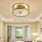 HUAYI Simple Style Glass Copper Iron Round Indoor House Hotel Bedroom Lighting Modern Ceiling Light